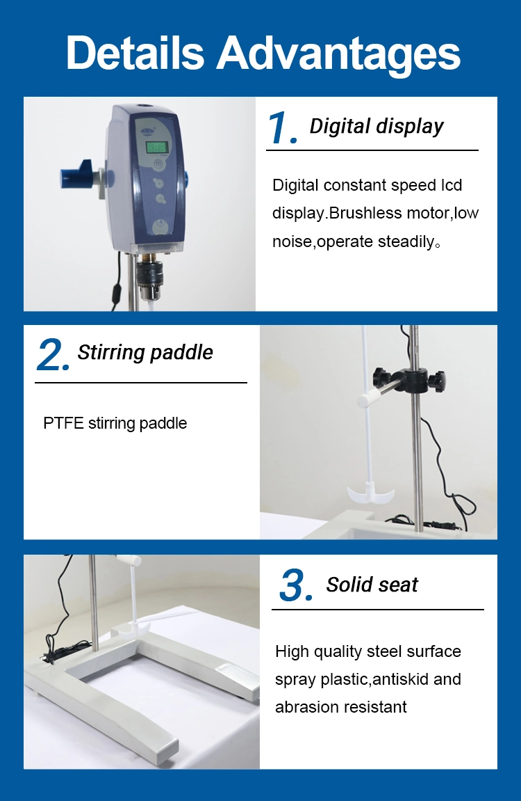 Hot Sale Laboratory Overhead Stirrer /Chemical Scale Mixer/ Liquid Agitator