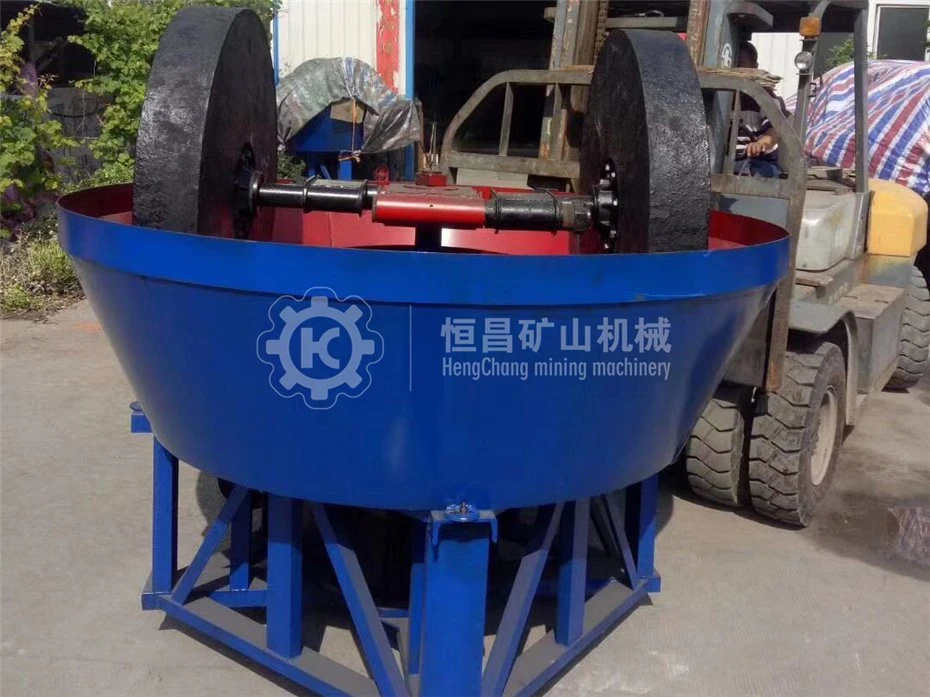 Supply New Type of Double-Wheel Wet Gold Grinder, Wheel Wet Pan Mill, Beneficiation Grinding Equipment